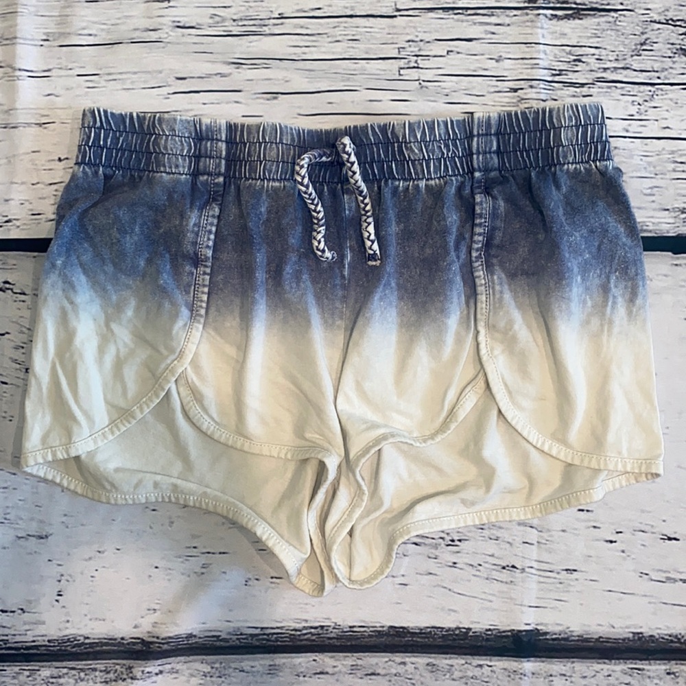 Ocean Drive Blue White Cotton Shorts Small